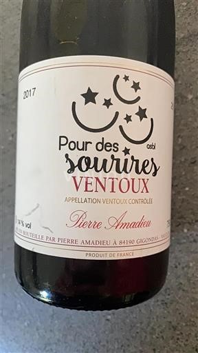 Valle del Rodano Ventoux Pierre Amadieu Pour des Sourires 2017
