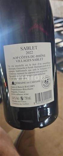 Rhônen laakso Määrittelemätön Domaine Cabasse Villages Sablet 2022