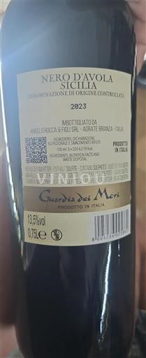 Vin Rouge sec Guardia dei Mori 2023 Italie Sicile