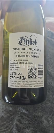 Vin Blanc sec Grauburgunder Von Othegraven 2024 Allemagne Pfalz