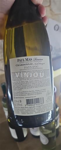 Languedoc a Roussillon Pays d'Oc Paul Mas Réserve Chardonnay Nicole Vineyard 2023