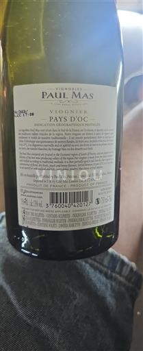Languedoc e Roussillon Pays d'oc Vignobles Paul Mas Viognier 2023