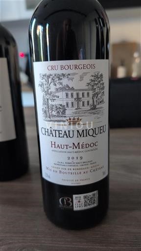 Bordeaux Haut-Médoc Cru Bourgeois Château Miqueu 2019