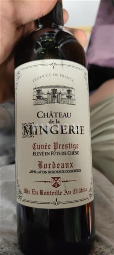 Bordeaux Château La Mingerie Prestige Non Millésimé