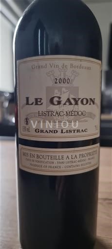 Bordeaux Listrac-Médoc Le Gayon Grand Listrac 2000