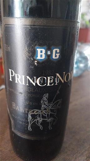 Bordeaux Bordeaux supérieur Barton & Guestier Prince Noir 1982