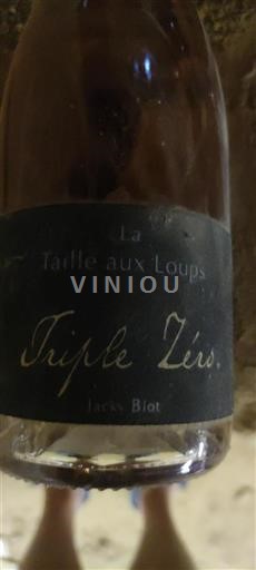 Vin Effervescent Blanc sec Triple Zéro Domaine La Taille aux Loups Non millésimé France Vallée de la Loire Montlouis-sur-loire AOC
