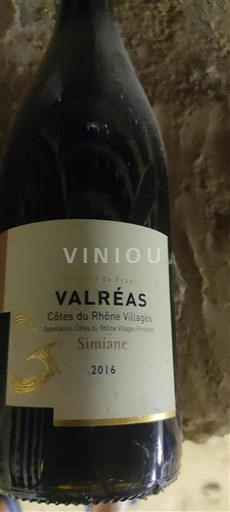 Vallée du Rhône Côtes-du-rhône-villages Simiane 2016