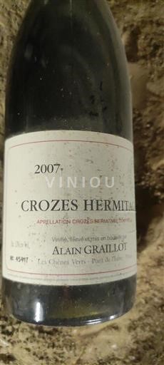 Vallée du Rhône Crozes-hermitage Alain Graillot 2007