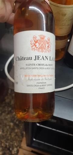Burdeos Sainte-Croix-Du-Mont Château Jean Lare 1989