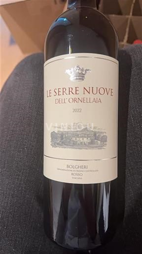 Toscane Bolgheri Ornellaia Le Serre Nuove 2022