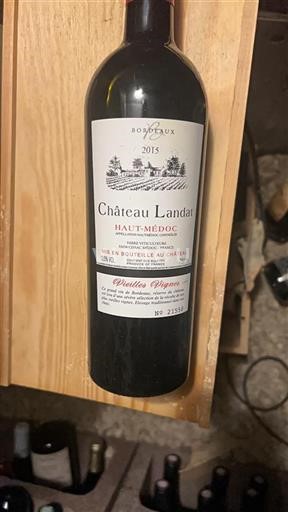Vin Rouge sec Vieilles Vignes Château Landat 2015 France Bordeaux Haut-Médoc AOC