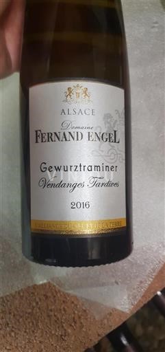 Alsace Vendanges Tardives Domaine Fernand Engel 2016