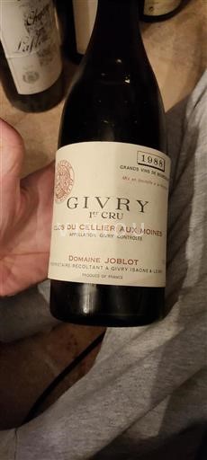 Burgundy Givry Premier Cru Domaine Joblot Clos du Cellier aux Moines 1988
