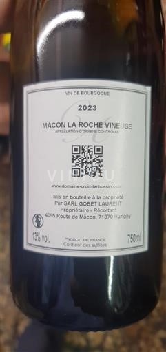 Burgundy Mâcon and Mâcon-Villages Domaine Croix Arbussin 2023