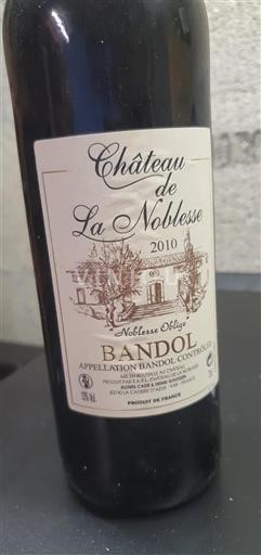 Provenza Bandol Château La Noblesse Noblesse Oblige 2010