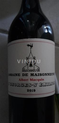 Bordeaux Saint-Georges-Saint-Émilion Domaine Maisonneuve 2019
