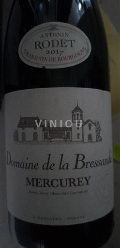 Bourgogne Mercurey Domaine La Bressande 2017