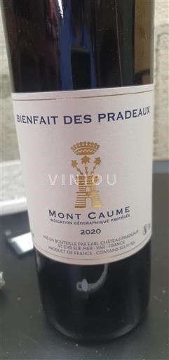 Provence, Lower Rhône Valley, Corsica Mont-Caume Château Pradeaux Bienfait des Pradeaux 2020