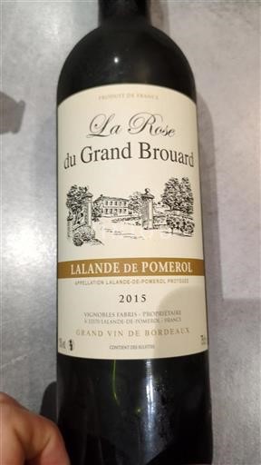 Bordeaux Lalande-de-pomerol La Rose du Grand Brouard 2015