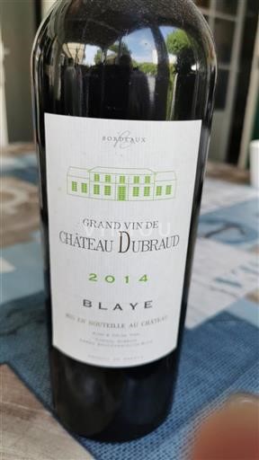 Bordeaux Blaye Château Dubraud 2014