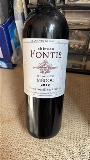 Vin Rouge sec Fontis 2010 France Bordeaux Médoc Cru Bourgeois