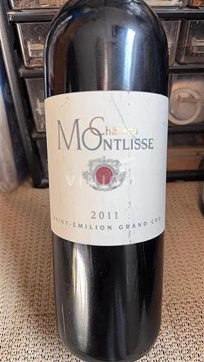 Vin Rouge sec Château Montlisse 2011 France Bordeaux Saint-Émilion Grand Cru