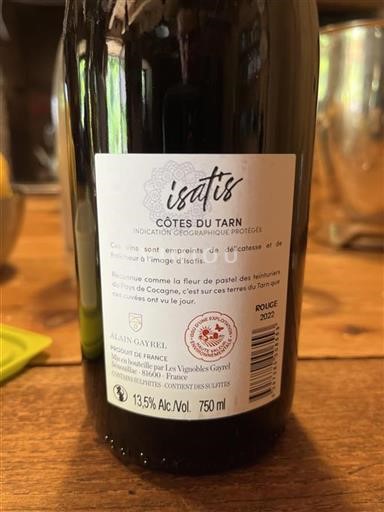 Sydvestfrankrig Côtes du Tarn Alain Gayrel Isatis 2022