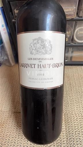 Bordeaux Pessac-Léognan Larrivet Haut-Brion Les Demoiselles de Larrivet Haut-Brion 2012