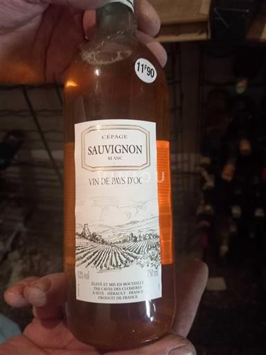 Languedoc e Roussillon Pays d'oc Caves des Closières Cépage Sauvignon Não Sazonado