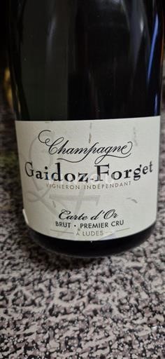 Champaña Champán Premier Cru Gaidoz-Forget Carte d'Or Sin añada