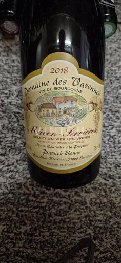 Bourgogne Mâcon och Mâcon-Villages Domaine Des Varennes Sélection Vieilles Vignes 2018