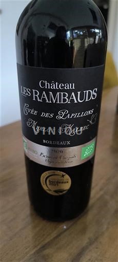 Bordeaux Château Les Rambauds des Papillons 2020
