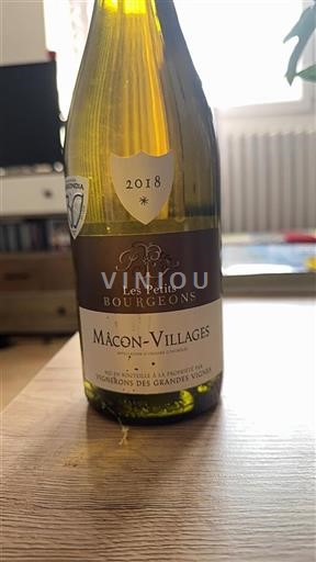 Bourgogne Mâcon og mâcon-landsbyer Vignerons des Grandes Vignes Les Petits Bourgeons 2018