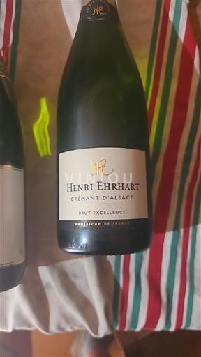 Vin Effervescent Blanc sec Brut Excellence Henri Ehrhart 2024 France Alsace Crémant-d'alsace