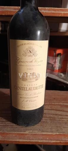 Bordeaux Graves-de-vayres Château Cantelaudette 2003