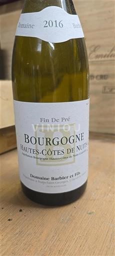 Borgogna Hautes Côtes de Nuits Domaine Barbier et Fils Fin De Pré 2016