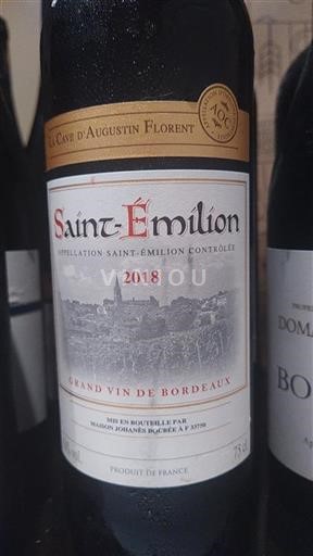Bordeaux Saint-Émilion La Cave Augustin Florent 2018
