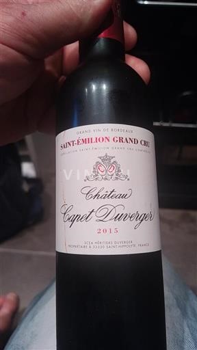 Bordeaux Saint-Émilion Grand Cru Grand Cru Château Capet Duverger 2015