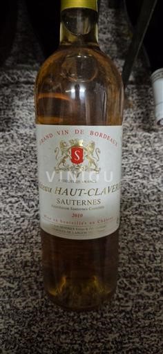 Bordeaux Sauternes Château Haut-Claverie 2010