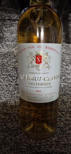Bordeaux Sauternes Château Haut-Claverie 2012