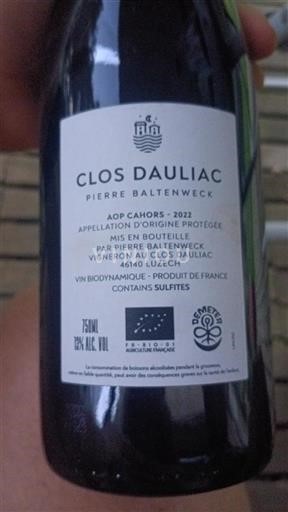 Sud-Ouest Cahors Clos Dauliac 2022