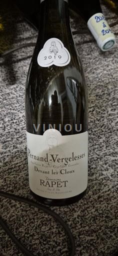 Burgundi Pernand-vergelesses Domaine Rapet Devant les Cloux 2019