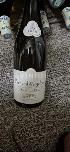 Burgundi Pernand-vergelesses Domaine Rapet Devant les Cloux 2020