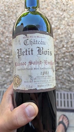 Bordéus Lussac-Saint-Émilion Château Petit Bois 2002