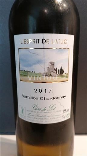 Sudoeste Côtes del Lot Domaine Latuc L'Esprit de Latuc 2017