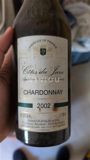 Jura Côtes du Jura Hubert Clavelin et Fils Chardonnay 2002