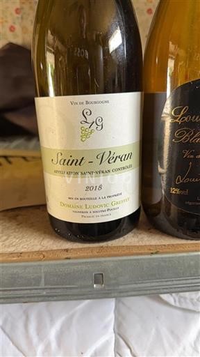 Vin Blanc sec Domaine Ludovic Greffet 2018 France Bourgogne Saint-Véran