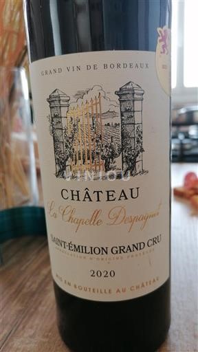 Bordeaux Saint-Émilion Grand Cru Grand Cru Château La Chapelle Despagnet 2020