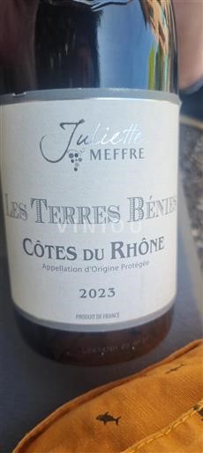 Rhône Valley Côtes-du-Rhône Juliette Meffre Les Terres Bénies 2023